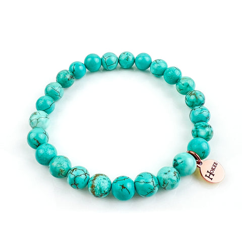 Bracelet BASIC Turquoise Rose gold