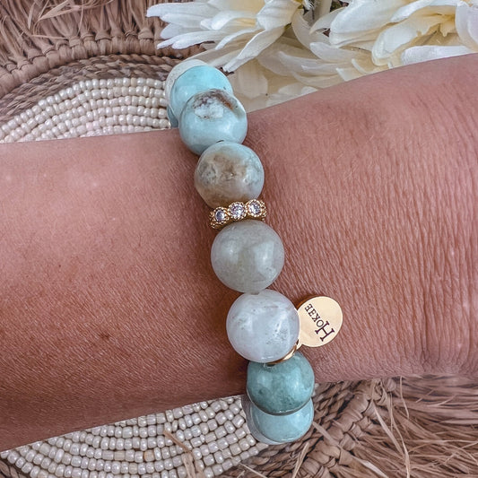 Bracelet ROMY Amazonite Gold