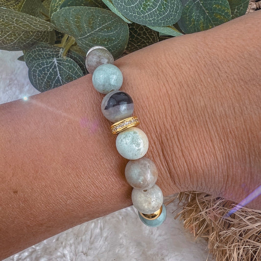 Bracelet CEYLADONE Amazonite Gold